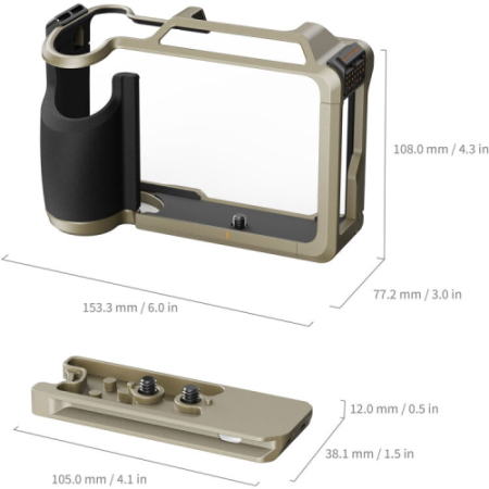 SmallRig 5928 - modułowa klatka do Hasselblad X2D II 100C / X2D 100C (zielona tundra) - wymiary